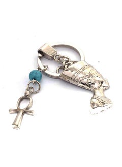 silver with ankh key