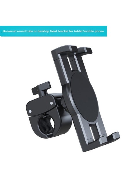 Fitness Bike Tablet Computer Clip Gym Treadmill Round Tube Fixed Tablet Computer Mobile Phone Universal Bracket-Color:Universal Stand For Tablet/mobile Phone (complete Set)