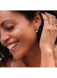 Mevecco MEVECCO Women Huggie Hoop Earrings Gold Ear Stud Cuff 14K Gold Filled Small Boho Beach Simple Delicate Handmade Hypoallergenic Jewelry Gift  - Image 2