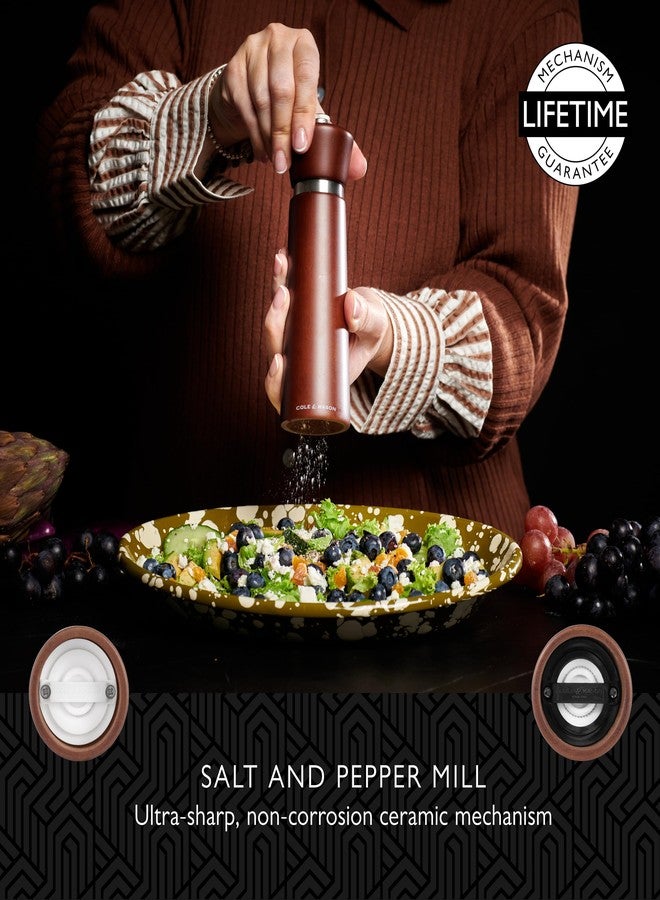 Cole & Mason Millbank Salt Mill, 7" - Pepper Grinder with Ultra-Sharp Grinding Mechanism - Flavor-Enhancing Pepper Shaker - Refillable Mill with Adjustable Grinding - Chestnut, Pepper Mill - Image 3