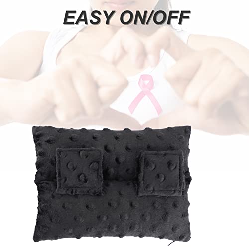 BNRendles Pacemaker Pillow Chemo Port Pillows for Mastectomy, Open Heart Surgery Recovery Gifts Breast Cancer Bypass Post Surgery Cushion, Minky Dot Black - Image 5