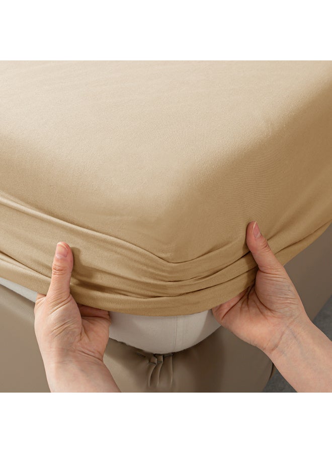 Life Style Plain cotton Fitted Sheet 120cm Set of 3 (2 pillowcases+1 sheet) for Hotels Homes Touristic Villages - Image 5