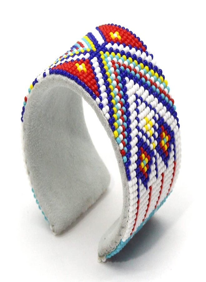 BeadsCorner Southwestern Native Style Seed Beads Beaded Hard Cuff Bracelet - Image 1