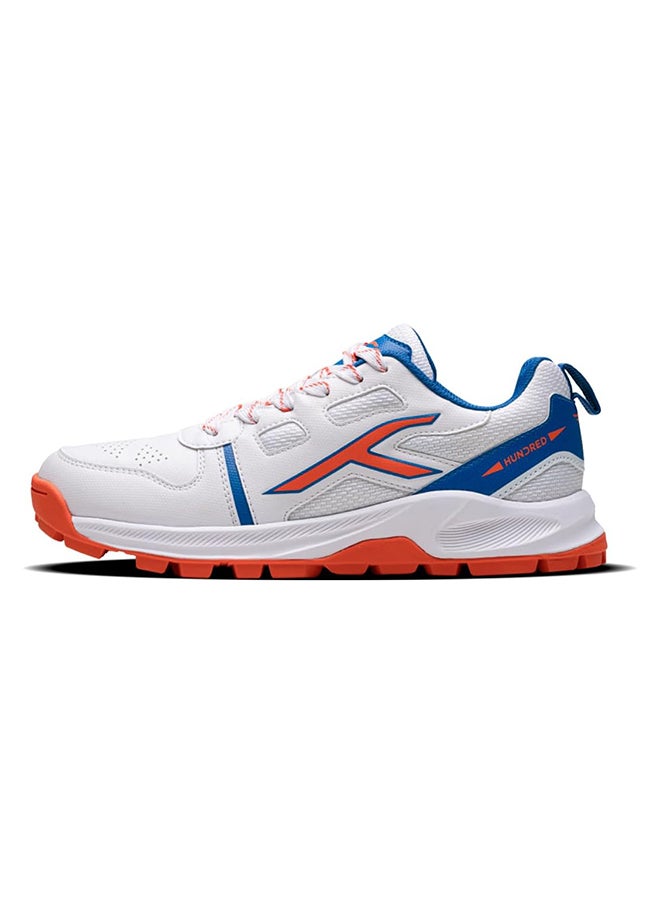 HUNDRED Hyperturf-Cricket Shoes-White/Blue/Orange -(Hkfs-4M023-5-7)  - Image 1