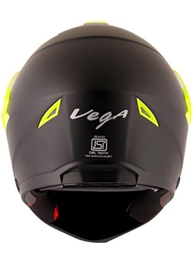 Vega Mount Dc Motocross Helmet Dull Black / Neon Yellow (Medium) - Image 2