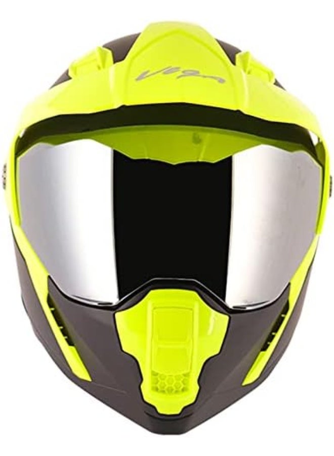Vega Mount Dc Motocross Helmet Dull Black / Neon Yellow (Medium) - Image 3