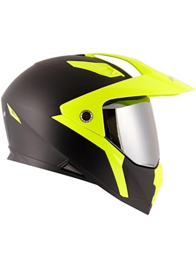 Vega Mount Dc Motocross Helmet Dull Black / Neon Yellow (Medium) - Image 1