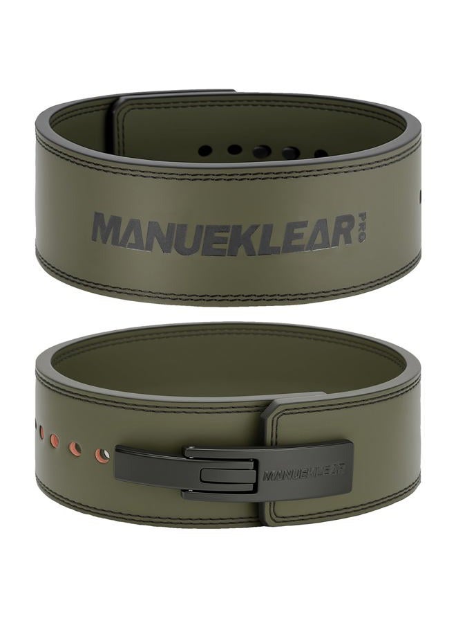 M MANUEKLEAR MANUEKLEAR 10mm Thick & 4inch Wide Weight Lifting Belt Lever, Lever Belt Weightlifting for Men and Women, Powerlifting Lever Gym Belt for Squat Deadlift Workout - Image 1