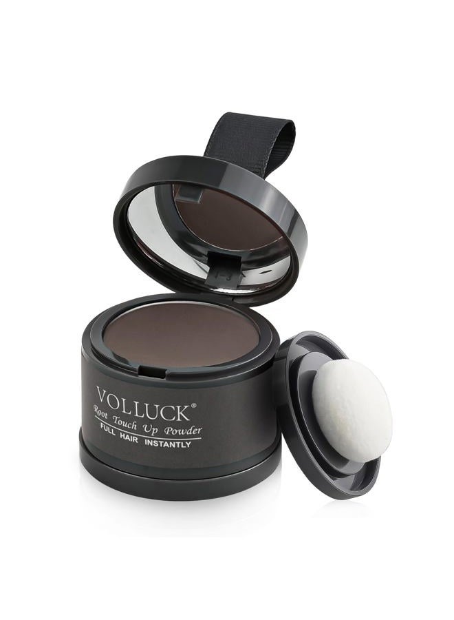 VOLLUCK Root Touch Up Hair Powder Root Cover Up Hairline Shadow Powder Stick, Root Touch Up Dark Brown for Thinning Hair for Women and Men, Bald Spots, Eyebrows, Beard Line, Medium-Brown, Pack Of 1 - Image 1
