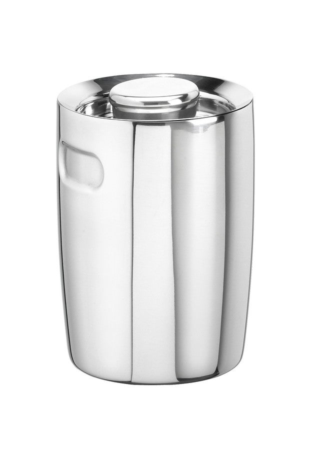 Kraftware Metals & Stainless Steel Ice Bucket, 1.5 Quart, Silver