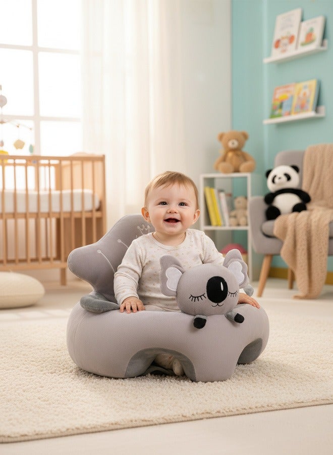 Berma Baby كرسي جلوس للأطفال مع وسادة - مقعد دعم مريح، أريكة تدريب على الجلوس، أريكة دعم للأطفال، كراسي أطفال للجلوس، كرسي جلوس للرضع، كرسي تعلم الجلوس للأطفال، مقاعد أطفال للجلوس من عمر 6 إلى 16 شهرًا - Image 3