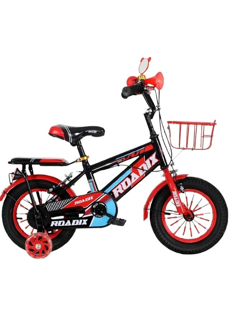 Rodex children's bicycle, size 12, single speed, with basket, multi-colored, children's bike