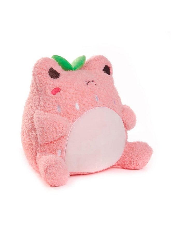 Cuddle Barn دمى كودل بارن بلش غولز - فراولة وواوا سوبر سوفت كيوت كاواي ضفدع يرتدي كفاكهة لعبة محشوة قابلة للجمع، 9 بوصات - Image 3