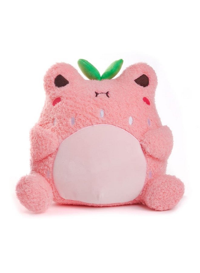 Cuddle Barn دمى كودل بارن بلش غولز - فراولة وواوا سوبر سوفت كيوت كاواي ضفدع يرتدي كفاكهة لعبة محشوة قابلة للجمع، 9 بوصات - Image 1