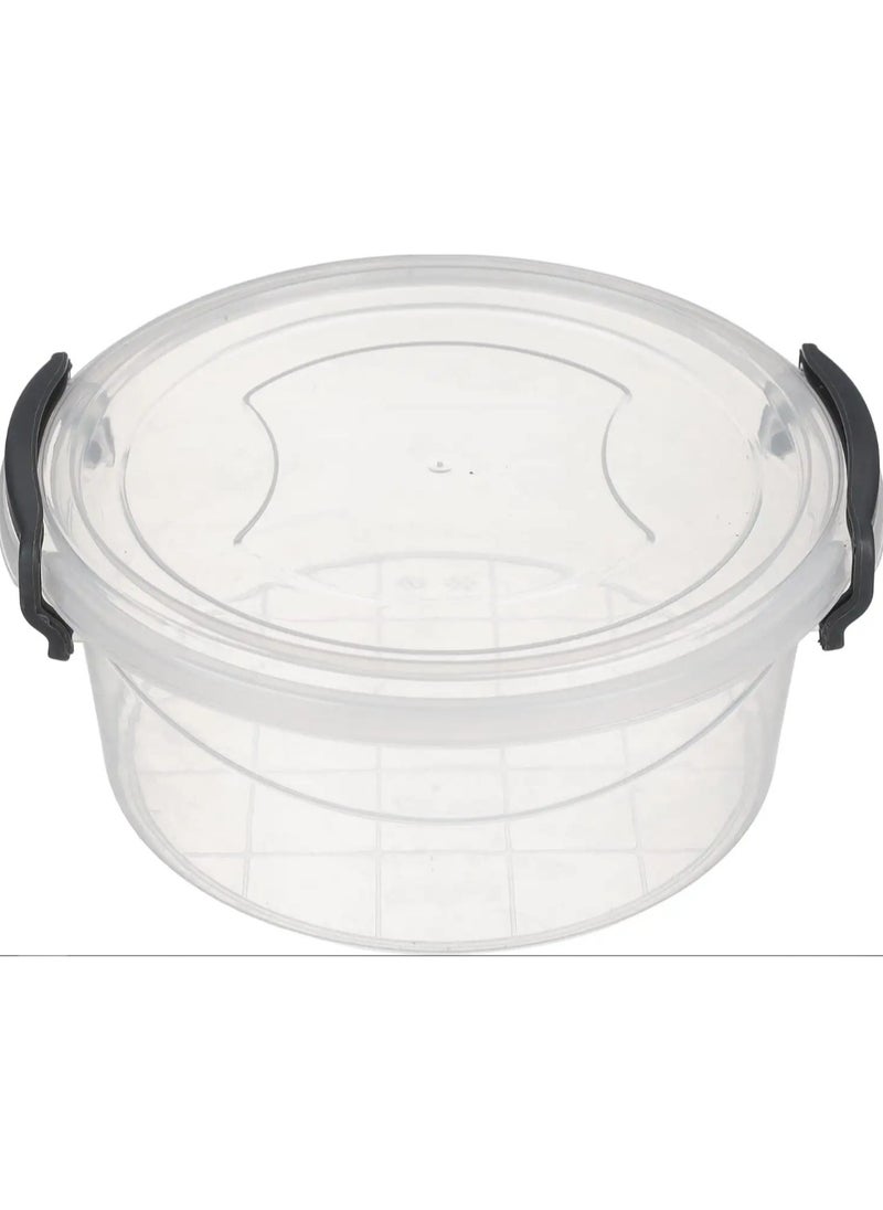 Generic Plastic refrigerator container set for preserving food - round - transparent - code 9025 - 5 pieces  - Image 2