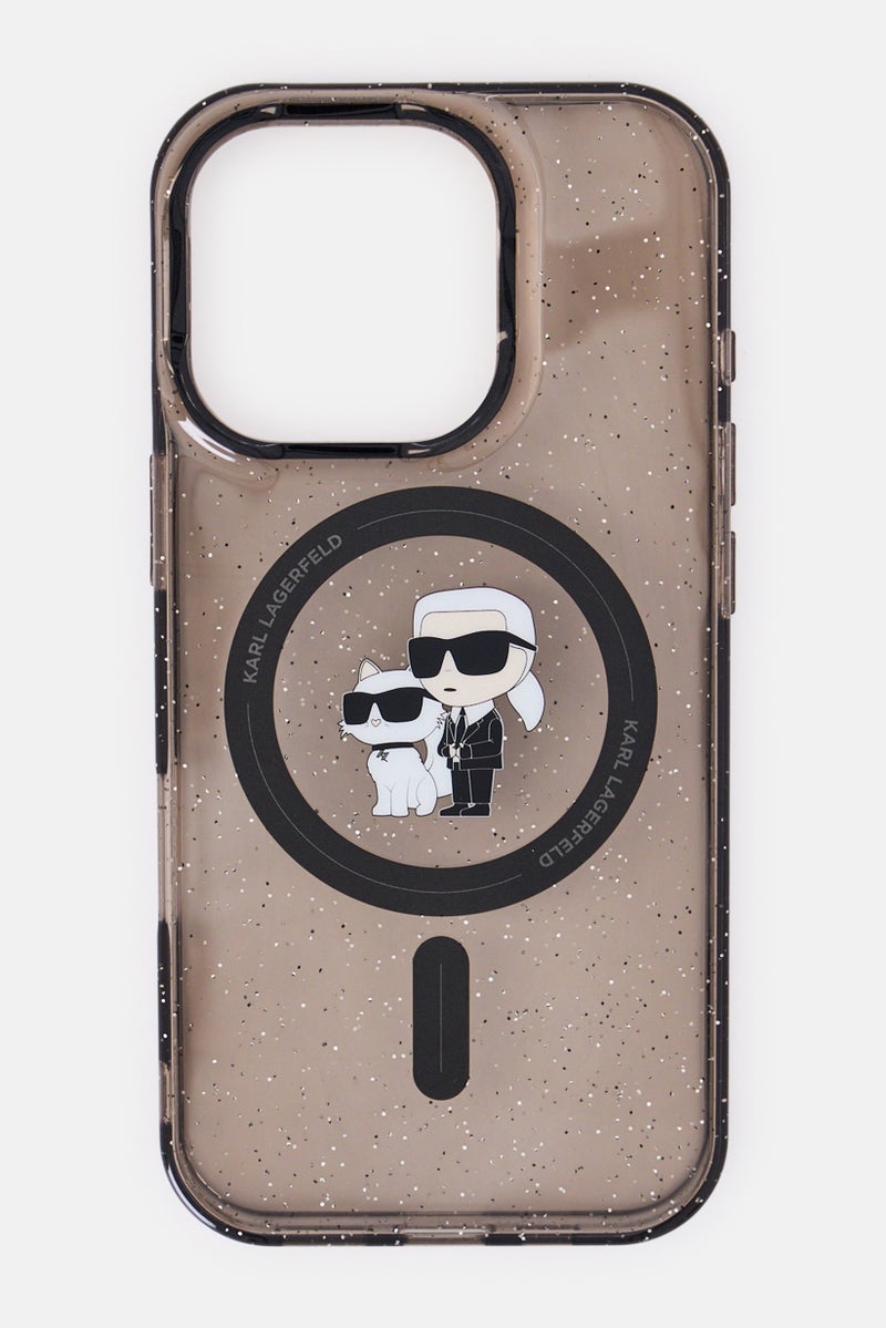 Karl Lagerfeld iPhone 16 Pro Magsafe Brand Logo Protective Case, Black - Image 1