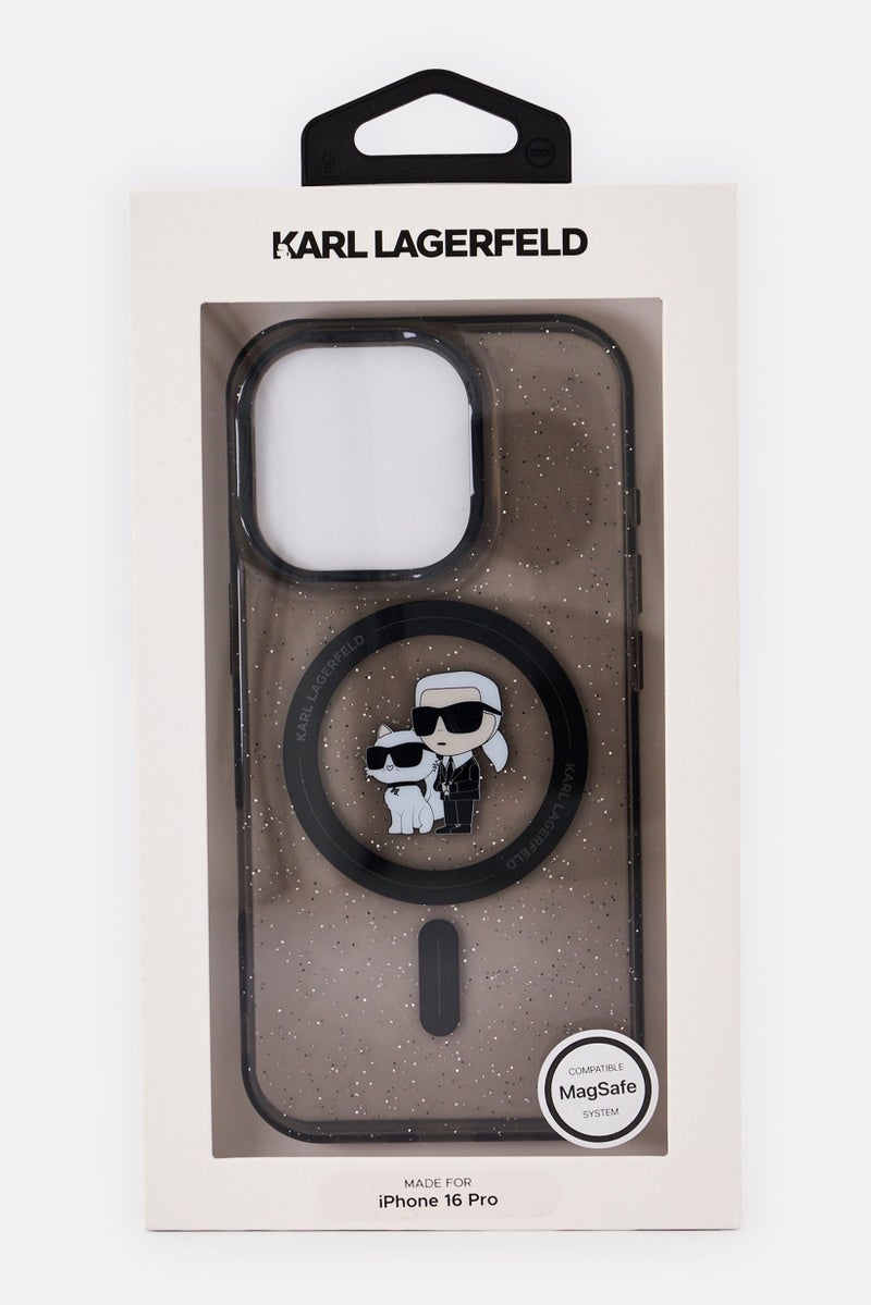 Karl Lagerfeld iPhone 16 Pro Magsafe Brand Logo Protective Case, Black - Image 2