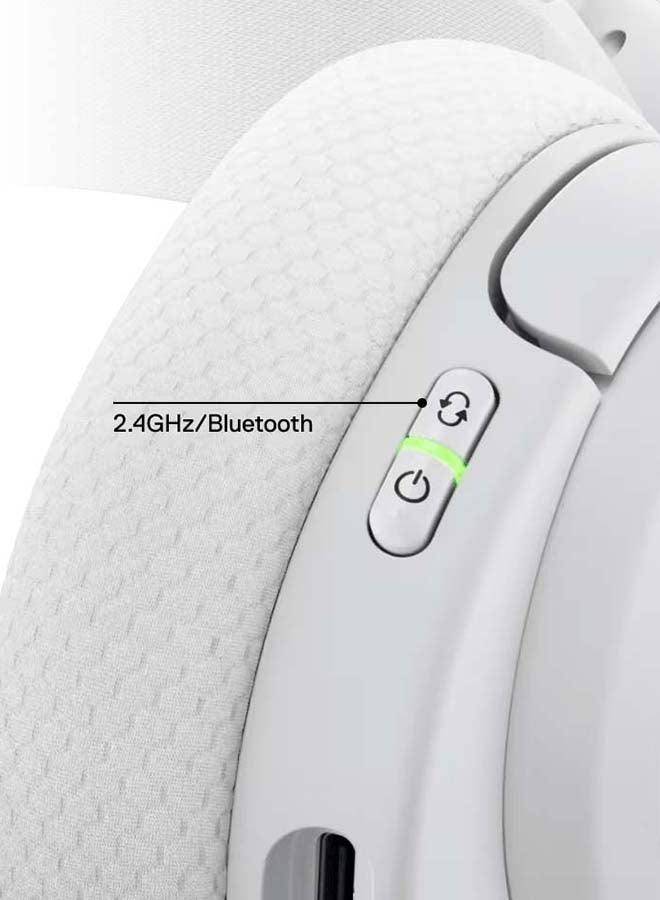 SteelSeries Arctis Nova 5X Wireless Headphones, 40mm Neodymium Drivers, ClearCast Gen 2.x, Retractable Boom, 360° Spatial Audio, Quick-Switch Wireless, White | 61677 - Image 4