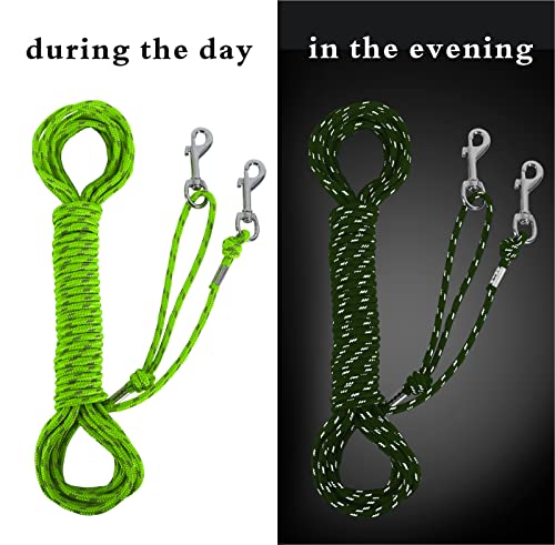 muiyrtuy Reflective Cat Leash -50FT Cat Cable Out Escape Proof Walking Leads Yard Long Durable Safe Leash Traning Play Outdoor for Puppies/Kittens/Small Animals(Green) - Image 3