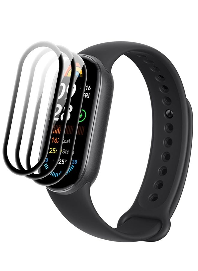 3 قطع واقي شاشة متوافق مع سوار شاومي الذكي 9، طبقة ناعمة عالية الدقة من مادة TPU مضادة للخدش، غطاء كامل منحني ثلاثي الأبعاد - Image 1