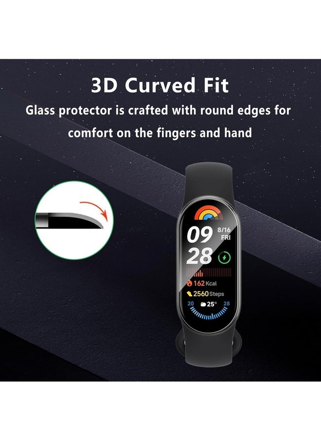 3 قطع واقي شاشة متوافق مع سوار شاومي الذكي 9، طبقة ناعمة عالية الدقة من مادة TPU مضادة للخدش، غطاء كامل منحني ثلاثي الأبعاد - Image 2