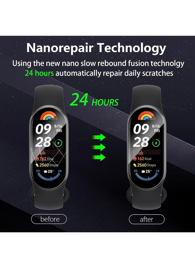3 قطع واقي شاشة متوافق مع سوار شاومي الذكي 9، طبقة ناعمة عالية الدقة من مادة TPU مضادة للخدش، غطاء كامل منحني ثلاثي الأبعاد - Image 3