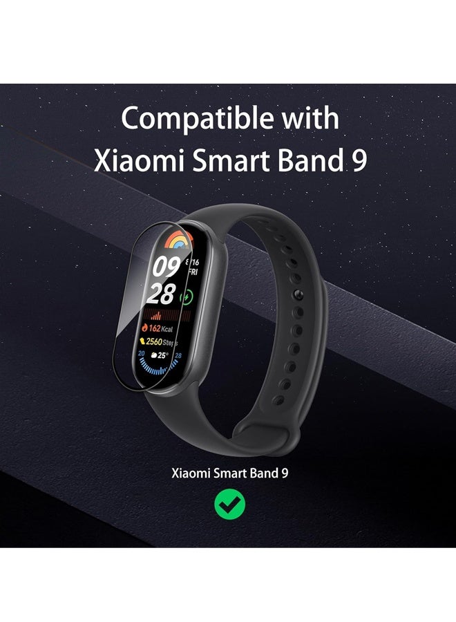 3 قطع واقي شاشة متوافق مع سوار شاومي الذكي 9، طبقة ناعمة عالية الدقة من مادة TPU مضادة للخدش، غطاء كامل منحني ثلاثي الأبعاد - Image 5