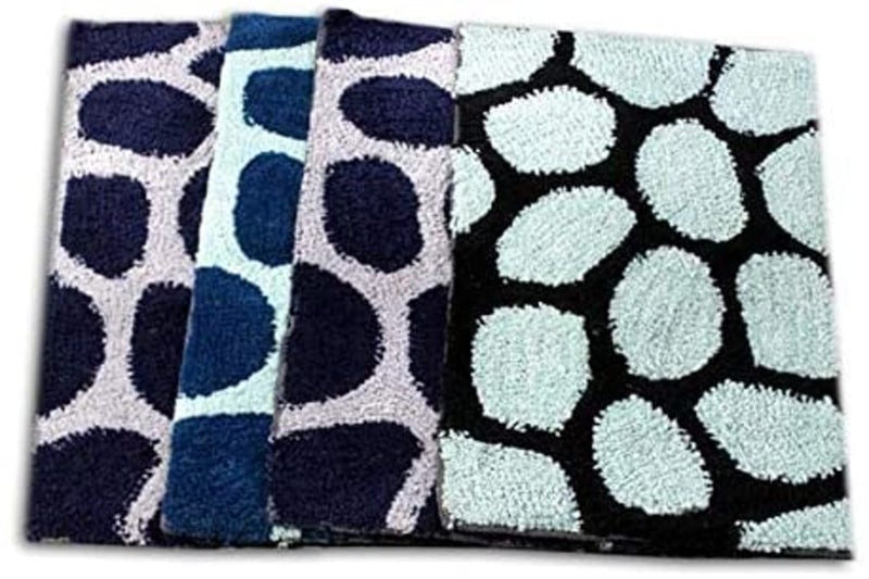 RM Handloom Cotton Anti Skid Door Mat Bath Mat for Bathroom Waterproof Wear & Tear Resistant (16 x 24, (Set of 4, Multicolor1)) - Image 1