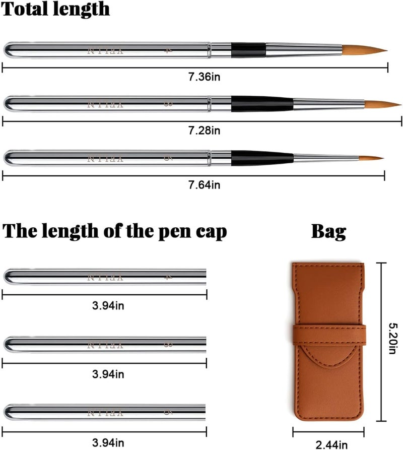 YFLLN Travel Watercolor Brushes, Travel Kit with Leather Pouch Perfect for Watercolor Acrylics Gouache Ink Painting - Image 4