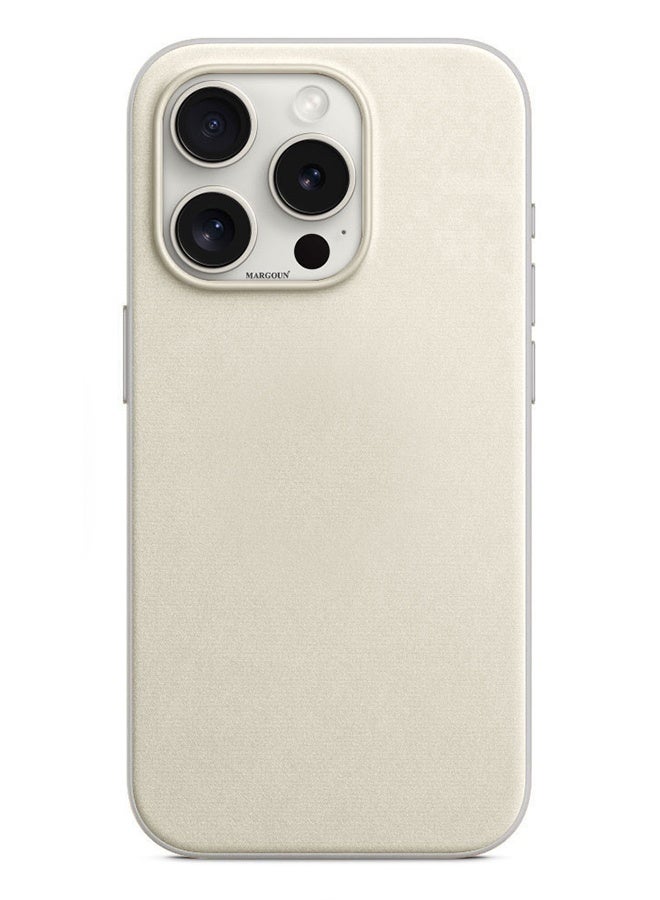 CATANES 2 Packs For iPhone 15 Pro Case and Screen Protector FineWoven Case with MagSafe Durable and Heavy Protection Vintage White - Image 4