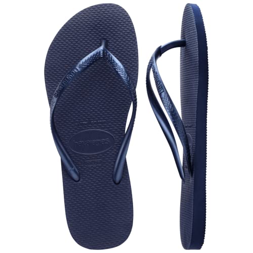 Havaianas صنادل هافايناس النسائية سليم فليب فلوب - أزرق بحري، 7/8 - Image 4
