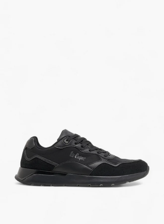 Lee Cooper Men's Panelled Sneakers with Lace-Up Closure