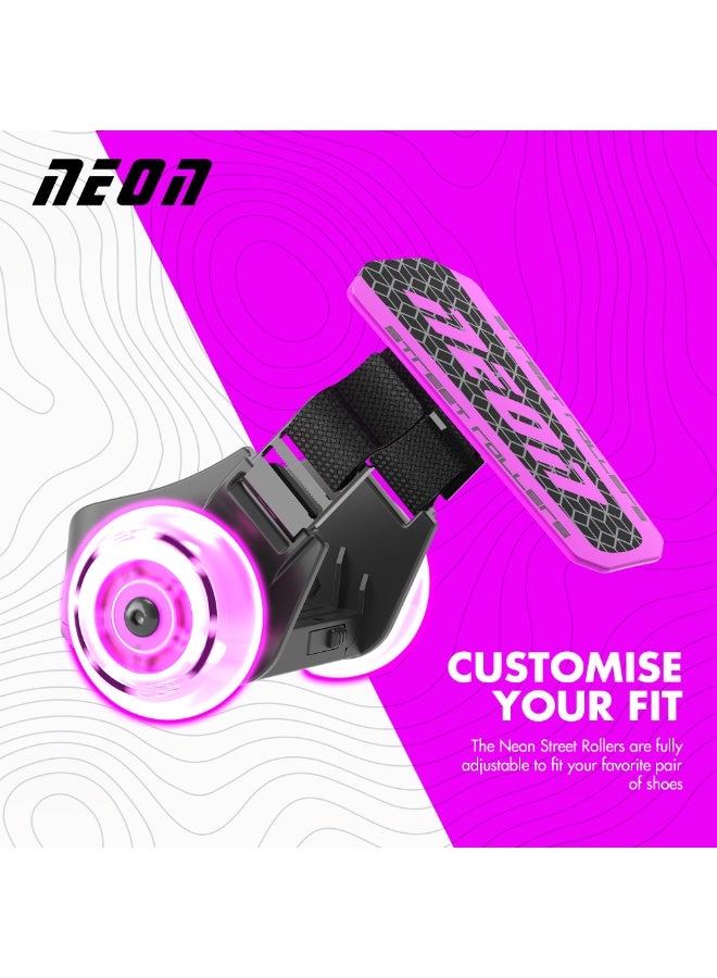 نيون يڤوليشن ستريت رولر وردي – زلاجات إنلاين قابلة للتعديل مع بطانات مريحة، محامل عالية الدقة، عجلات متينة، تعديل المقاس بدون أدوات، زلاجات للياقة البدنية والترفيه في الهواء الطلق للأطفال والمراهقين – 101024 - Image 3