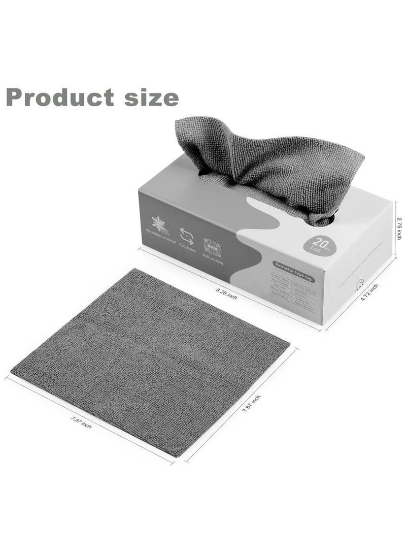 QSHOP Premium Microfiber Cleaning Cloths, 20pcs Reusable Wet Wipes Box, Towel, Car Care Products, Easy  - Image 5