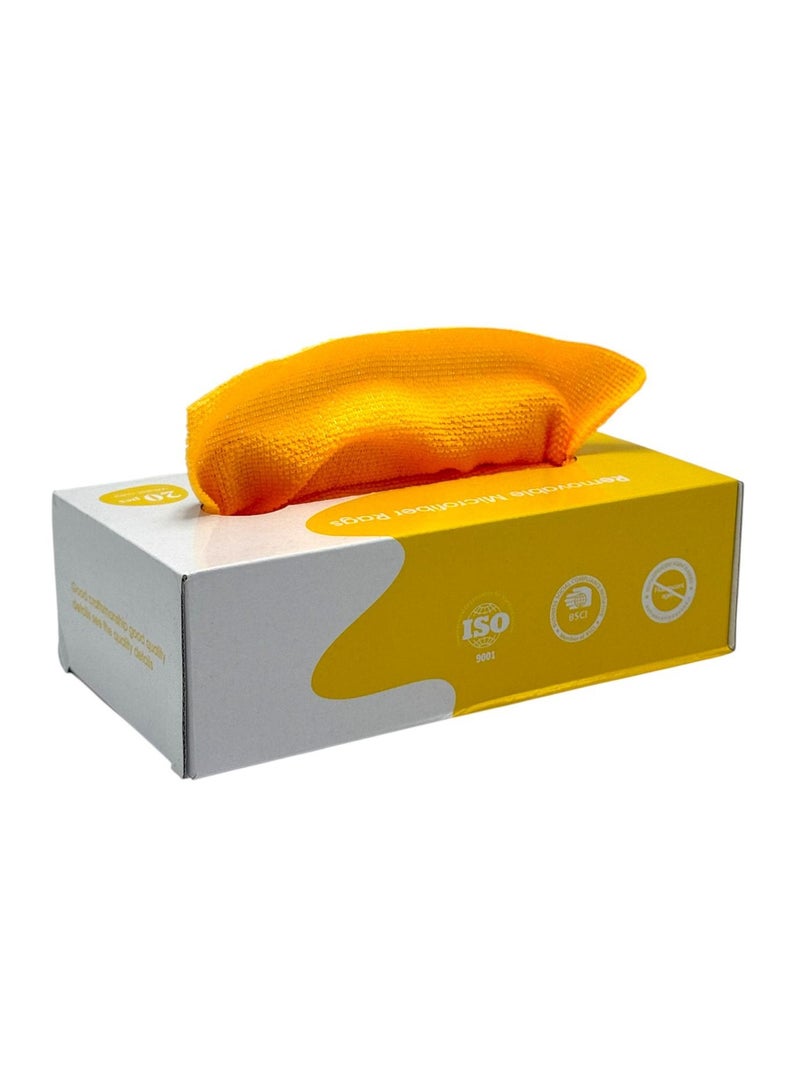 QSHOP Premium Microfiber Cleaning Cloths, 20pcs Reusable Wet Wipes Box, Towel, Car Care Products, Easy  - Image 1