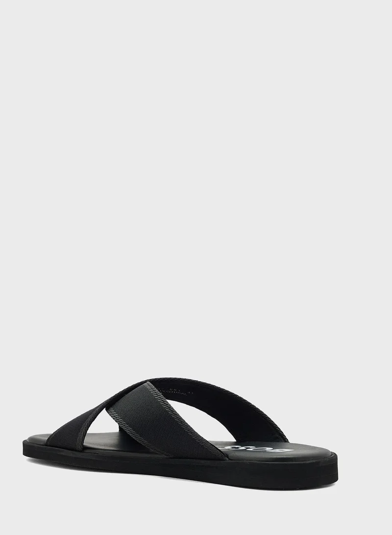 BOSS Striped Arabian Sandals