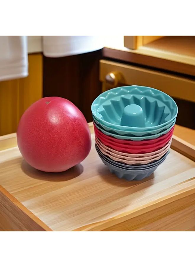 24pcs Silicone Mini Cake Molds Non Stick Oven Safe Baking Cups For Cupcakes And Small Desserts - Image 4