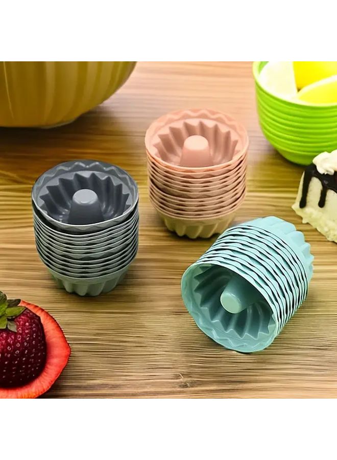 24pcs Silicone Mini Cake Molds Non Stick Oven Safe Baking Cups For Cupcakes And Small Desserts - Image 5