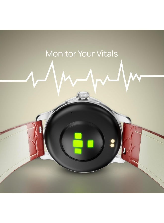 HMD WATCH X1 Smartwatch, 1.43" AMOLED Display, 5 Day Battery, 700+ Sports Mode via HMD Watch App, IP68 Dust Water Resistant, Health Monitor, Sleep Score, Fitness Tracker, iOS Android (Silver, Leather) silver - Image 4