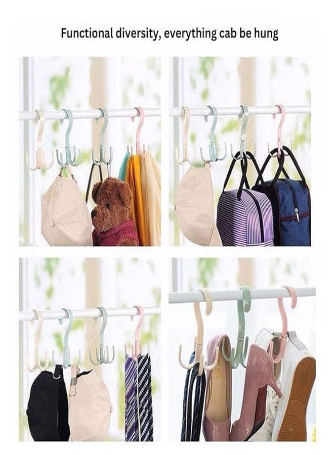 B W 360° Rotating Closet Hanger Hook | 4-Claw, for Bags, Scarves, Ties and Shoes, Wardrobe Organiser. - Image 4
