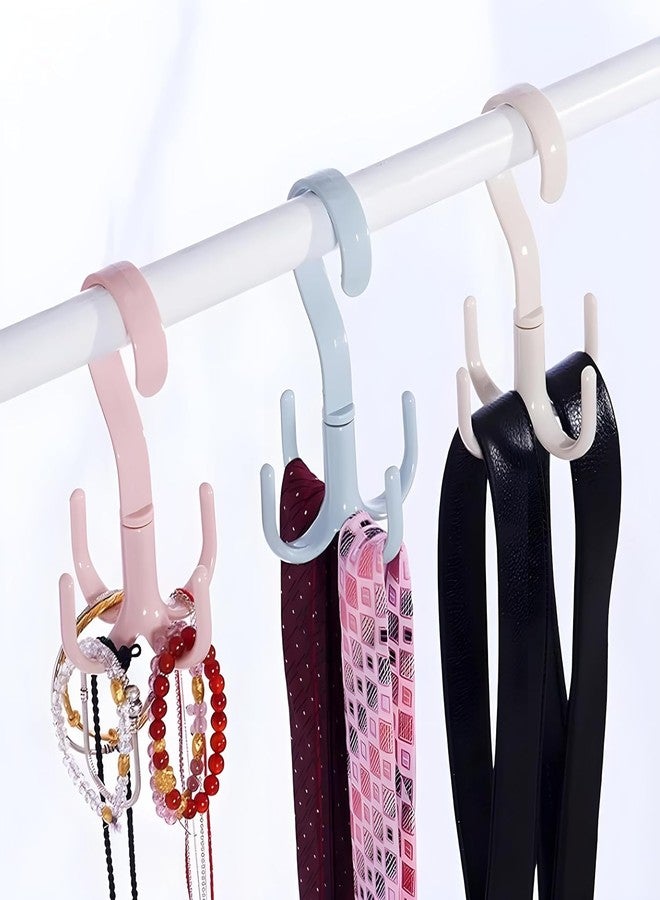 B W 360° Rotating Closet Hanger Hook | 4-Claw, for Bags, Scarves, Ties and Shoes, Wardrobe Organiser. - Image 5