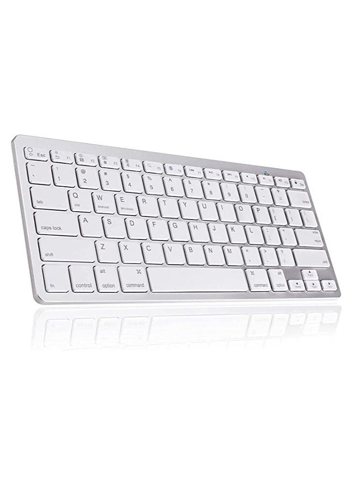 Generic - Universal Slim Portable Wireless Bluetooth Keyboard For IPad Pro 11 12.9 8th 7th 10.2 Air 4 And Other Bluetooth Enabled Devices White - Image 1