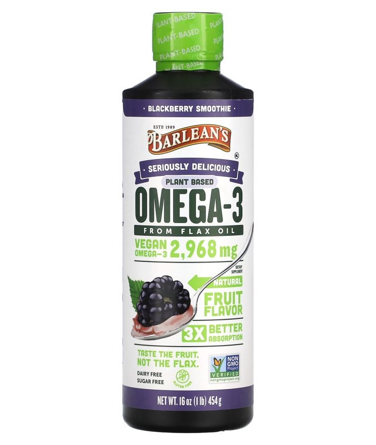 Seriously Delicious Omega-3 from Flax Oil Blackberry Smoothie 2968 mg 16 oz (454 g)