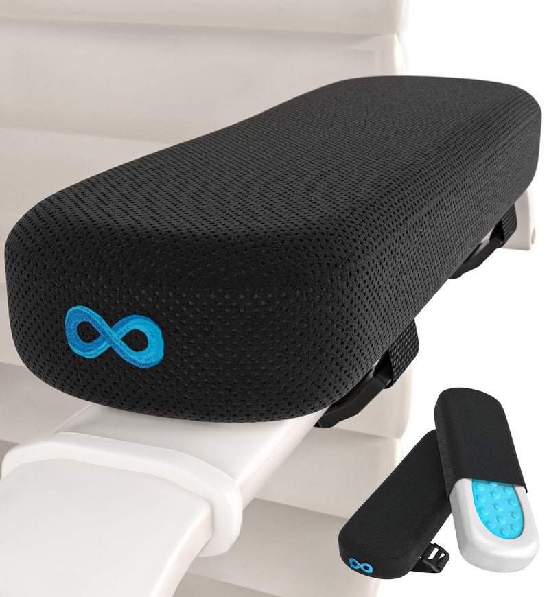 Everlasting Comfort Office Chair Wheelchair Arm Pads Cooling Memory Foam Arm Rest Cover for Desk Gaming Chair Wheelchair Armrest Pads