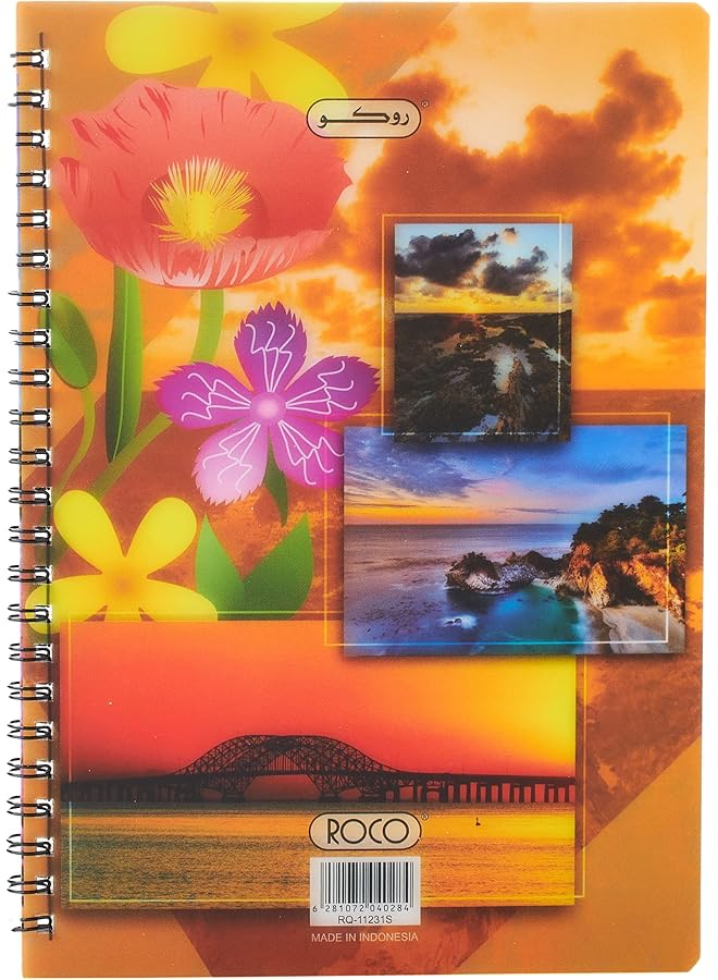 ROCO Square Ruled Notebook 40 Sheets A5 Size Multicolor - Image 1