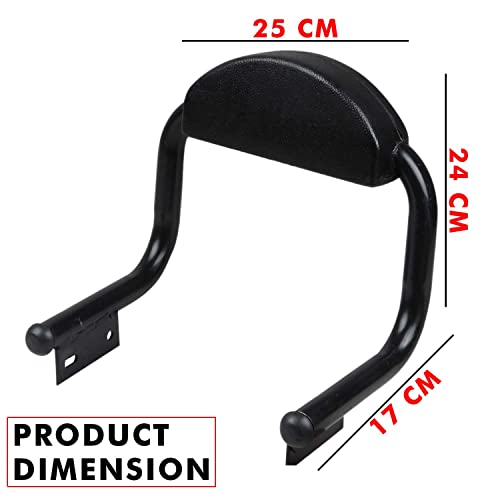 TOPBIRD TBCBSC1 Cushion Backrest Passenger Seat Back Support Rest Pad Compatible with Bullet Classic, Electra and Standard Motorcycles (Black) - Image 2