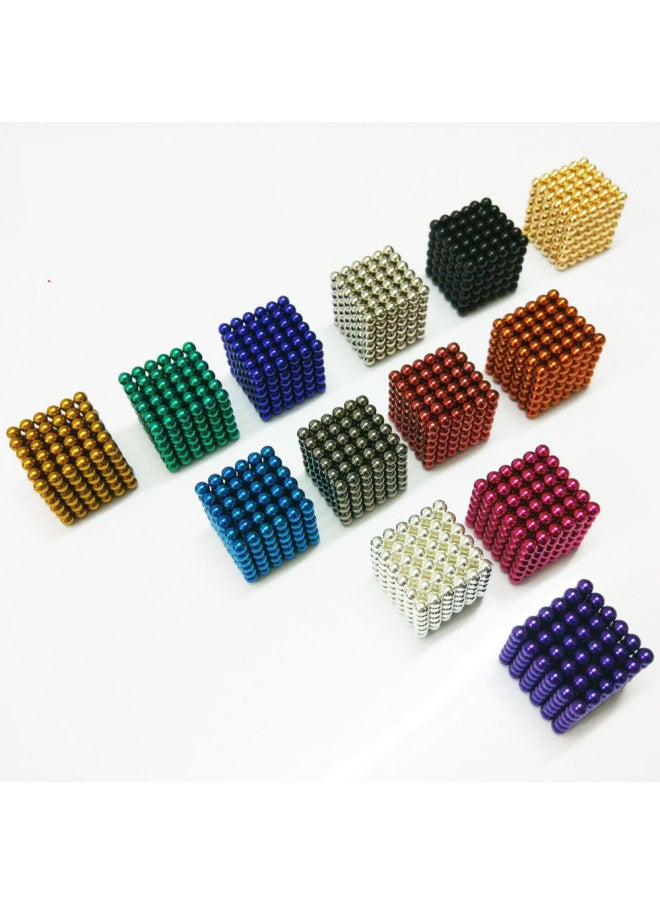 Generic Strong Magnet Rubik's Cube Buck Ball Diameter 3mm 5mm216 Magnet Ball Magnet Rubik's Cube Building Blocks Toy-Color:5mm Dark Black  - Image 4