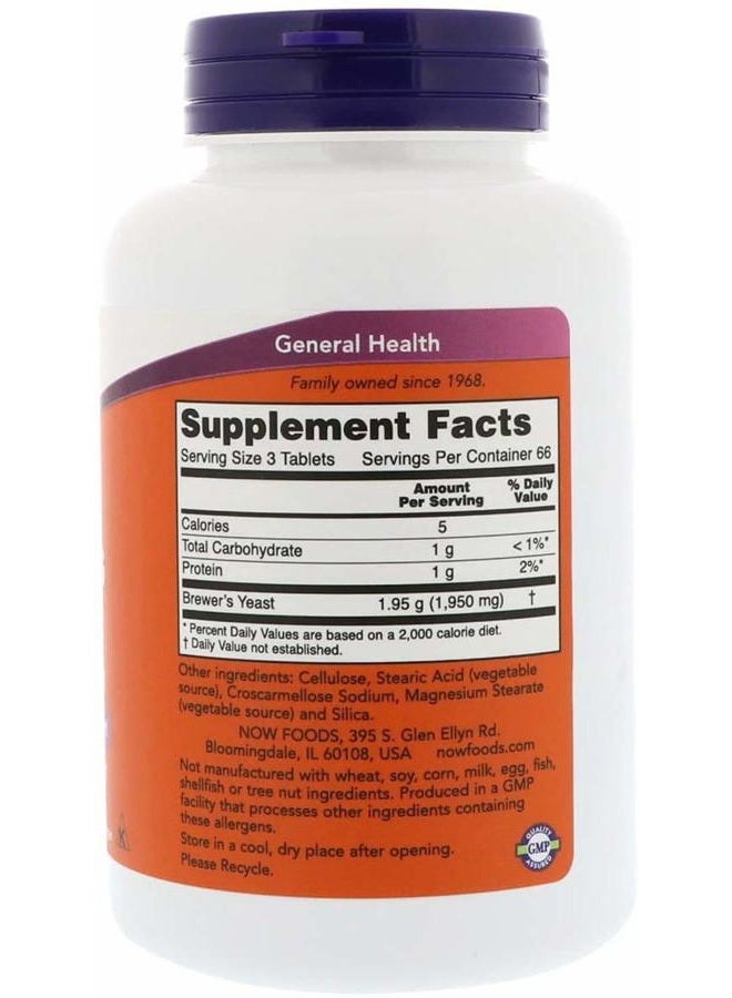 Now Foods Brewer'S Yeast, 650 Mg 200 Tablets - Image 2