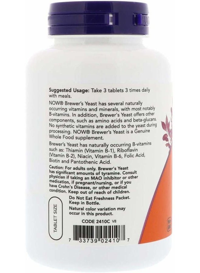 Now Foods Brewer'S Yeast, 650 Mg 200 Tablets - Image 3