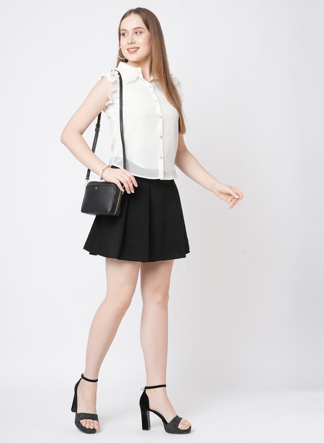 ميش بلوزة جيورجيت مزينة بكشكش - Image 4